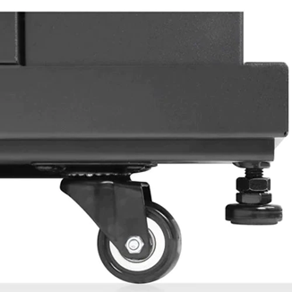 Levelling Feet (Pre-installed) and Heavy-duty Casters (Included)