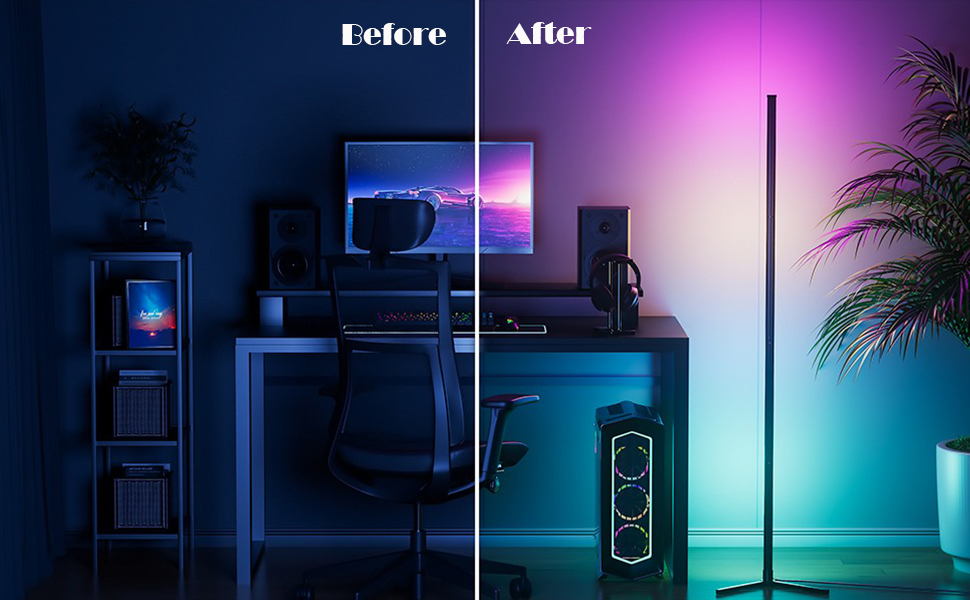 RGBCW Corner Floor Lamp