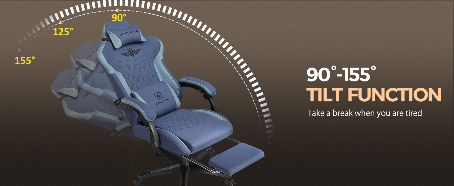 Gaming Chair with Footrest