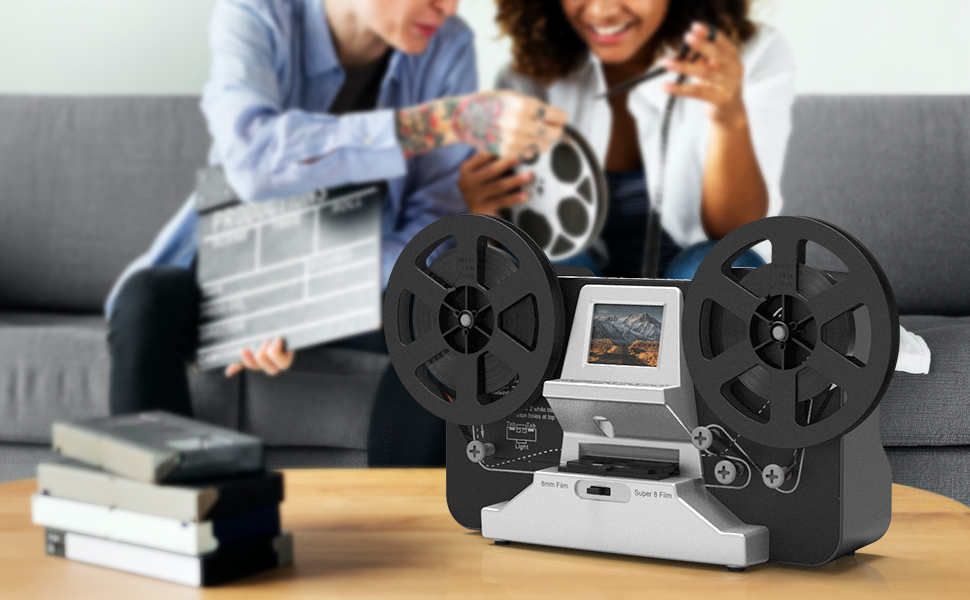 8mm & Super 8 Reels to Digital MovieMaker Film Sanner Converter 2.4 LCD  1080P 