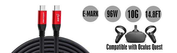 USB C to C 15Ft fast charging cable