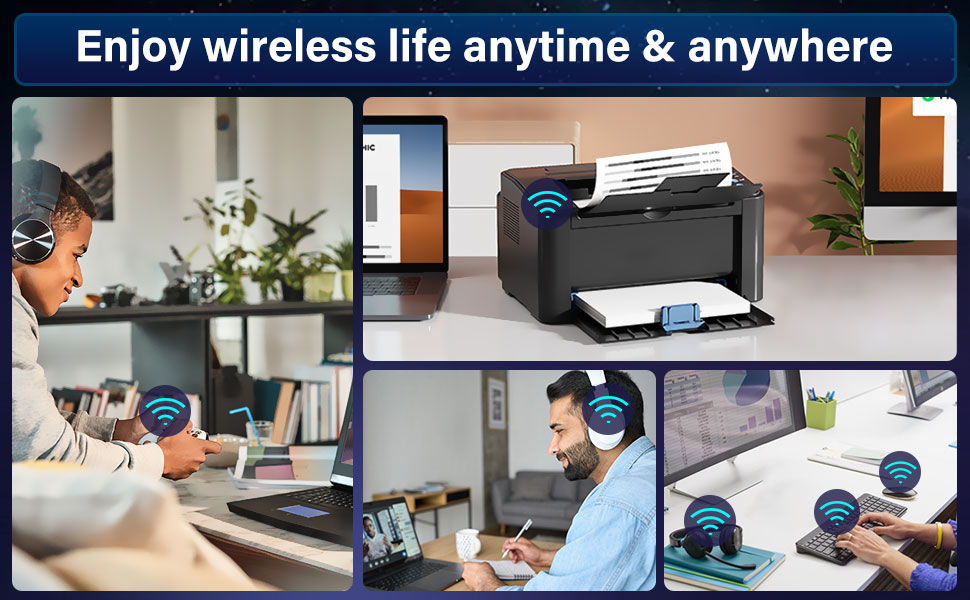 Bluetooth 5.4 Adapter PC, Bluetooth 5.4 USB Wireless Adapter for PC Windows 11/10/8.1/7