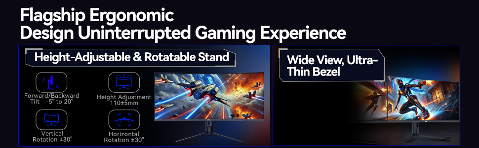 HKC CG345UK Curved Gaming Computer Monitor