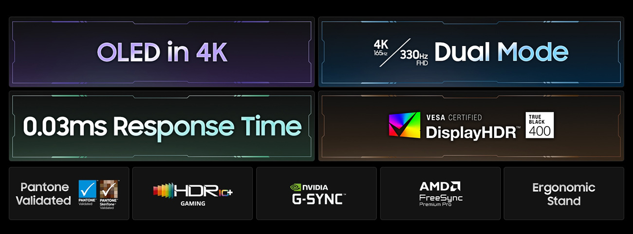 32 Inch Odyssey OLED G7 G73SH 4K UHD 165Hz / FHD 330Hz Gaming OLED