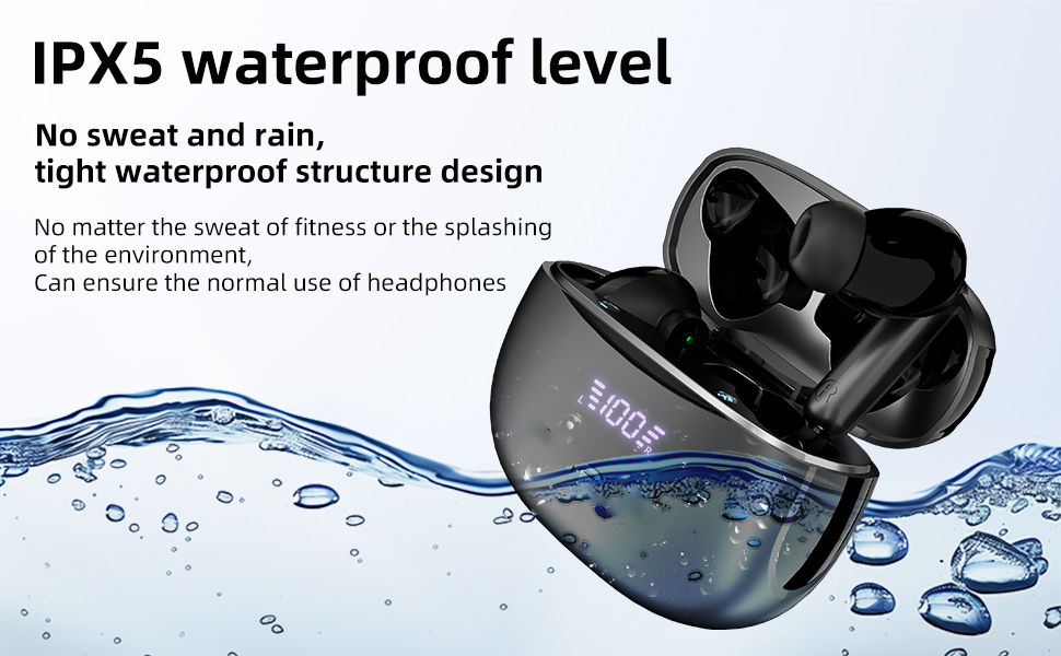 True Wireless Earbuds, ENC Noise Cancellation, LED Display, 13mm Dynamic Driver, 400mAh Charging Cas