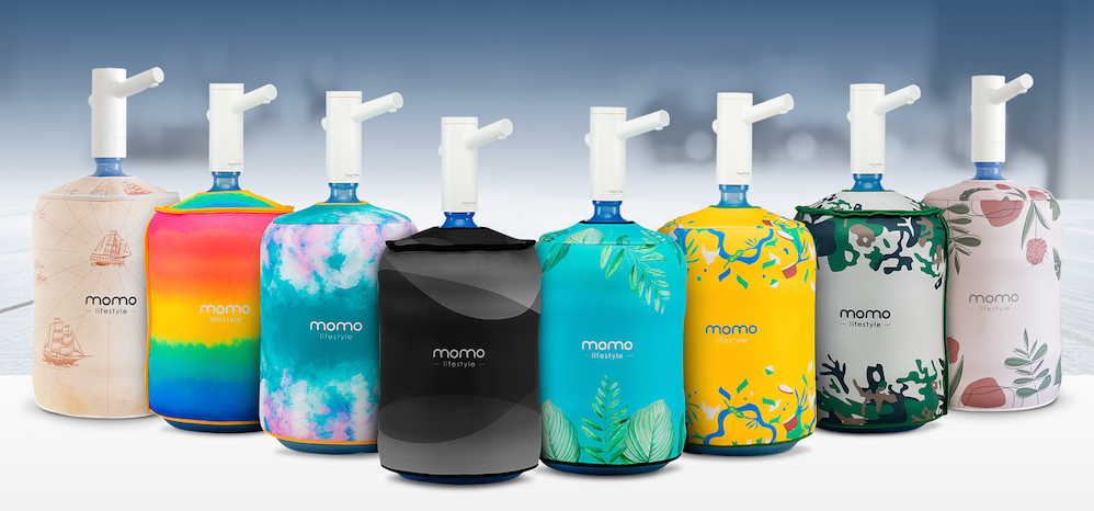 Momo Lifestyle Reversible 5 Gallon Bottle Sleeve Durable Cooling Neoprene Cover Momo Sleeve