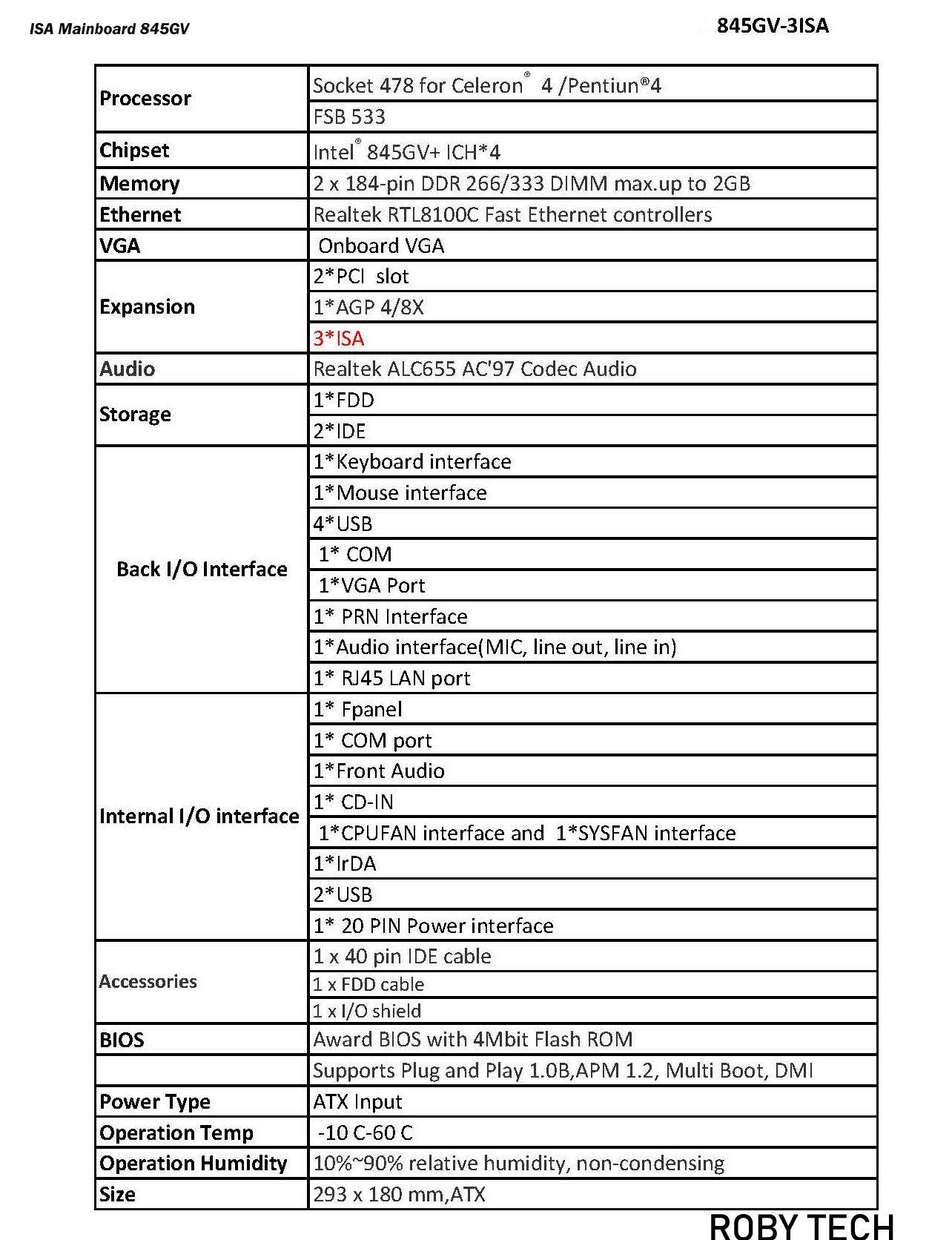 specification