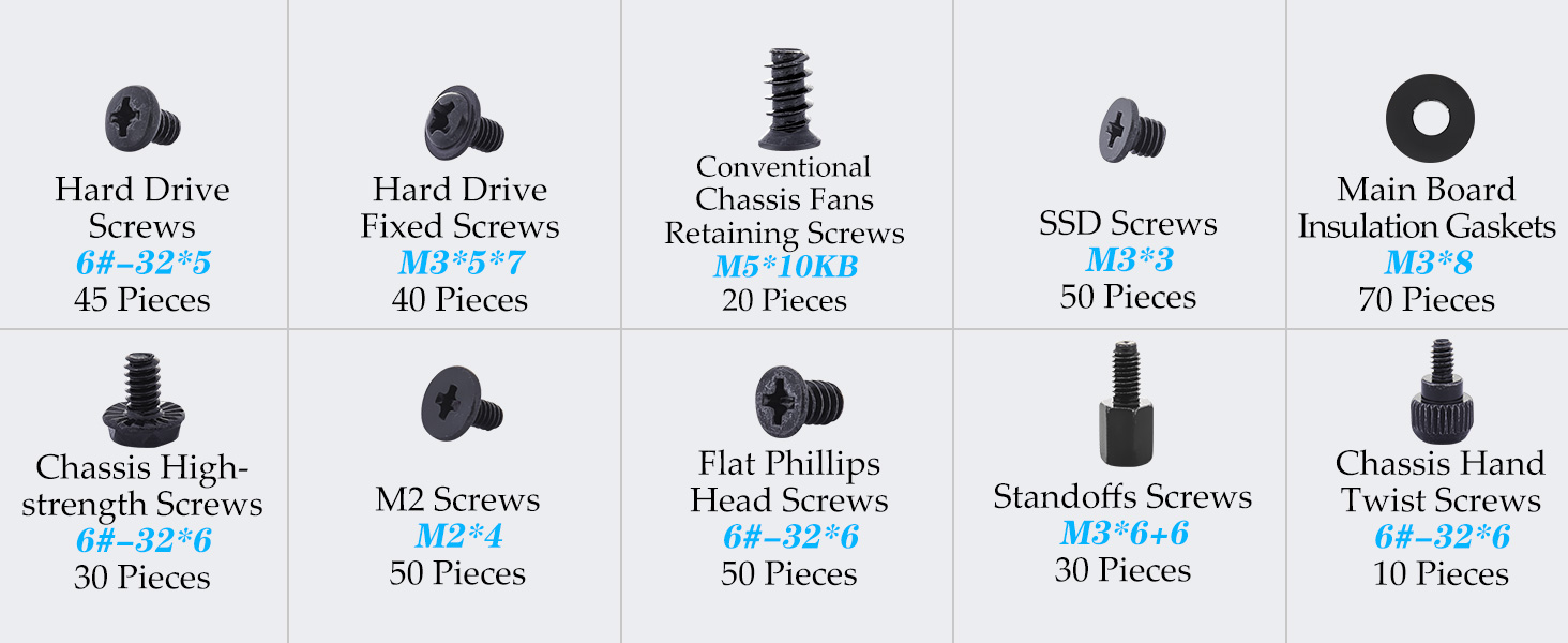 400PCS Computer Screws Motherboard Standoffs Assortment Kit