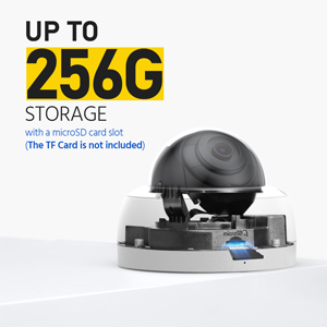 Supports 256 GB TF Card & Audio Recording