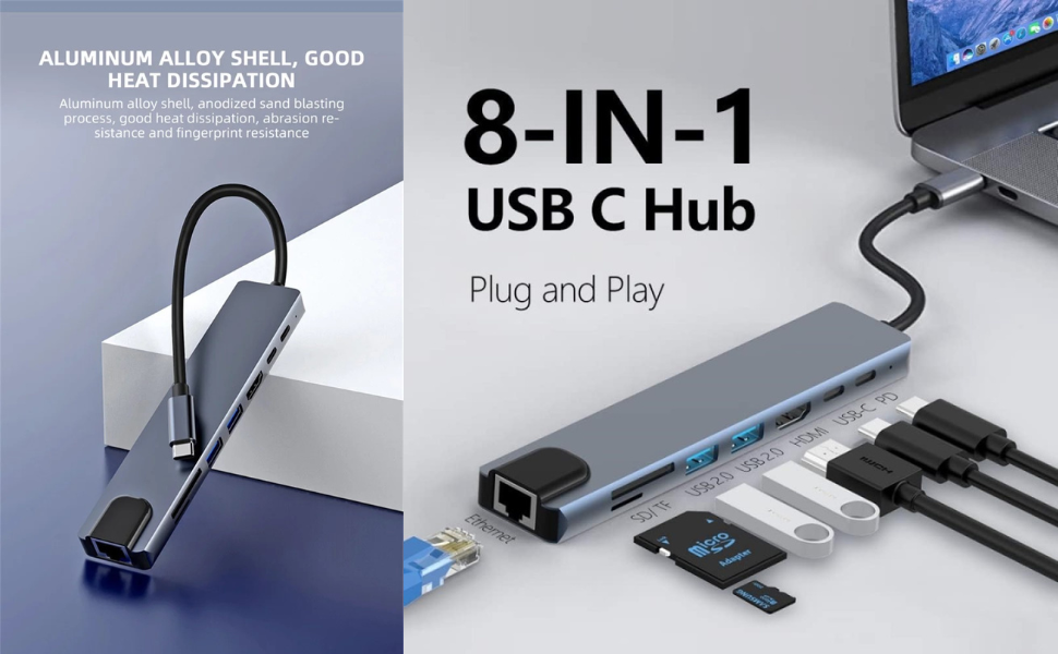 8 in 1 USB Adapter