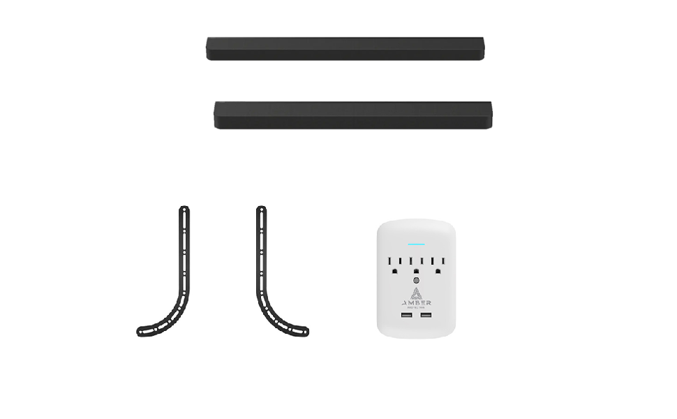 Sony Soundbar with Walts Soundbar Mount and Amber Protection 3-Outlet Surge Protector