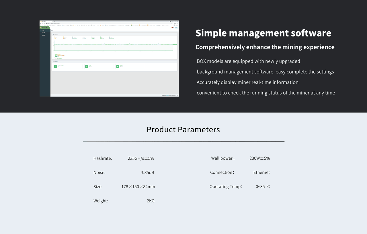 Goldshell HS-BOX Miner Handshake Miner  Mining Machine Asic Miner Better than Bitmain Antminer L3 L7