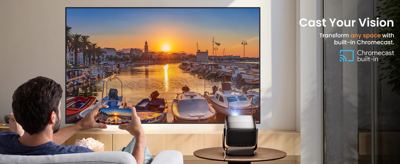 JmGO N1S Infinity 4K UHD Triple Laser Projector 