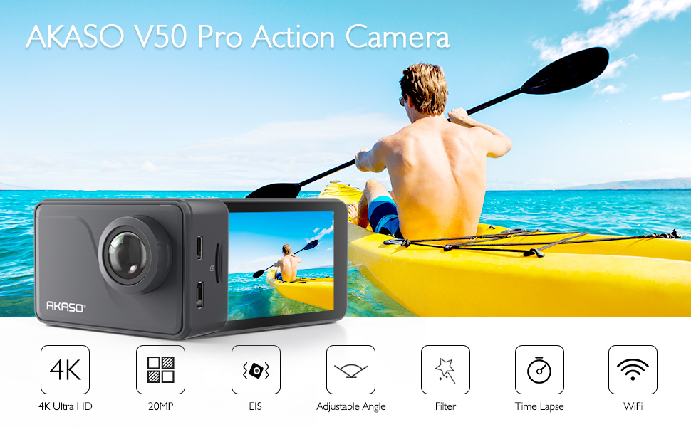 AKASO V50 Pro External Microphone for AKASO V50 Pro Action Camera Only
