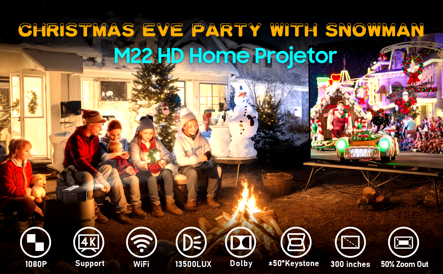 M22 wifi 5g portable hd video Projector