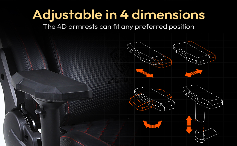 Dowinx Gaming Chair Ergonomic Racing Style Recliner with Massage Lumbar