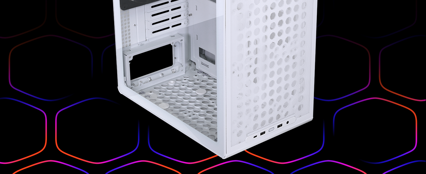 Cooler Master QUBE 340 Micro-ATX Compact -Tower PC Case - White
