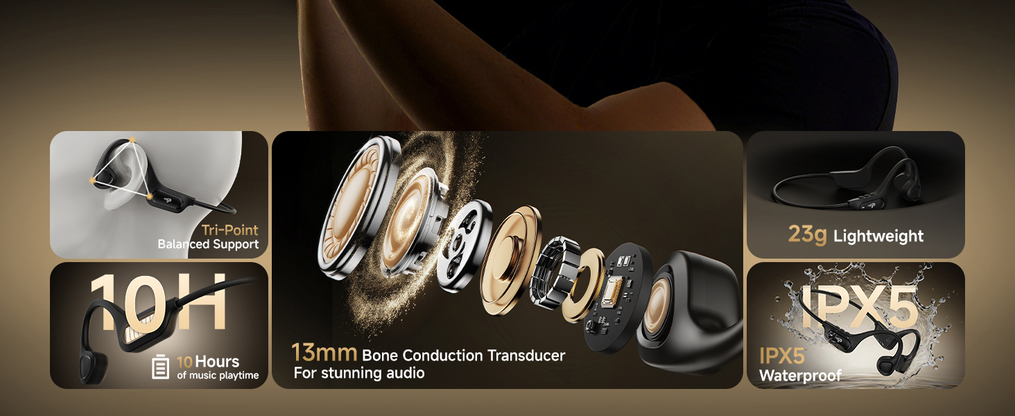 PSIER X12 Bone Conduction Headphones