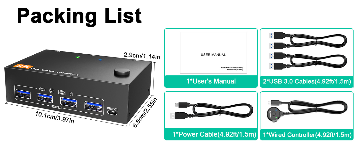 2 Display Model for the Dual Monitor KVM
