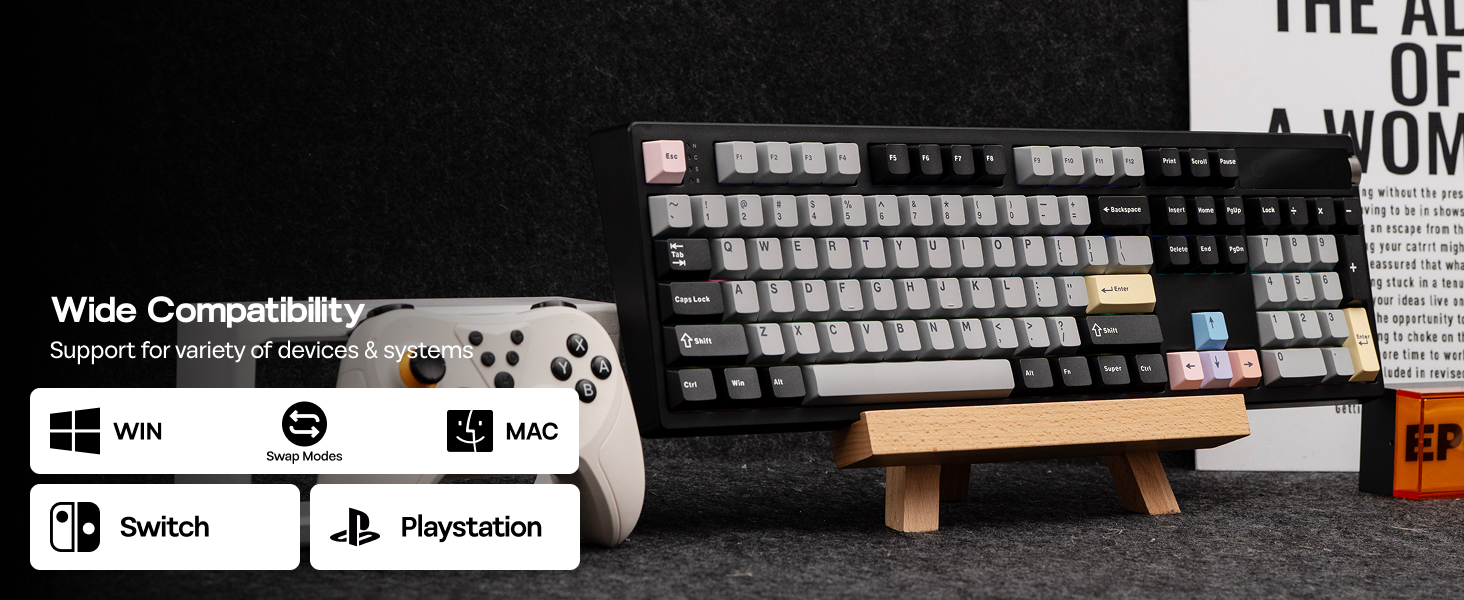 EPOMAKER TH108 PRO Full Size Mechanical Keyboard Wide Compatibility