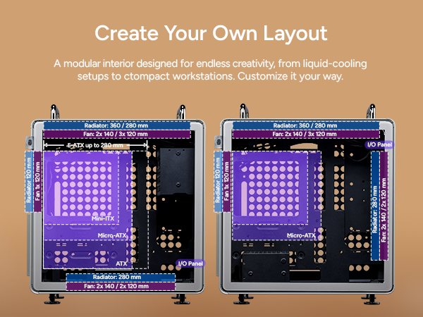 Cooler Master QUBE 540 Moonstone ATX Mid-Tower PC Case 