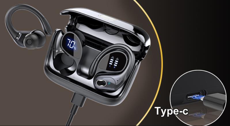 Wireless Earbuds 75hrs Bluetooth 5.4 Headphone Sport, Bluetooth Earbuds Stereo Deep Bass Over Ear Bu