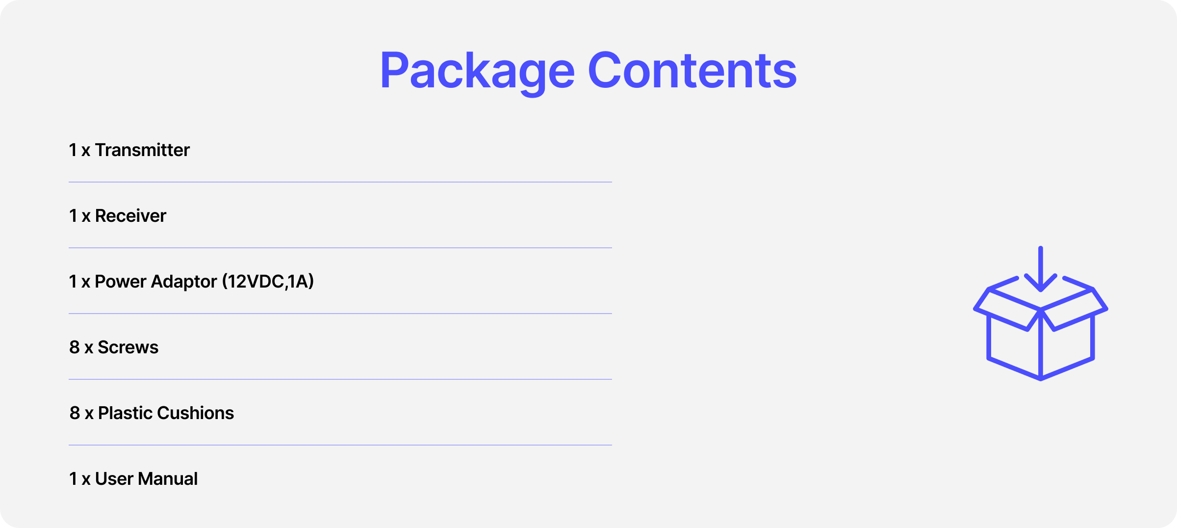 package contents