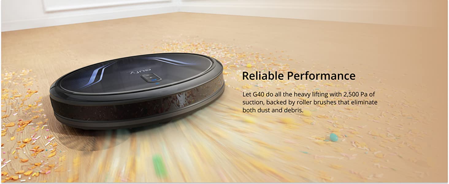 eufy Clean by Anker, Clean G40, Robot Vacuum, 2,500 Pa Strong