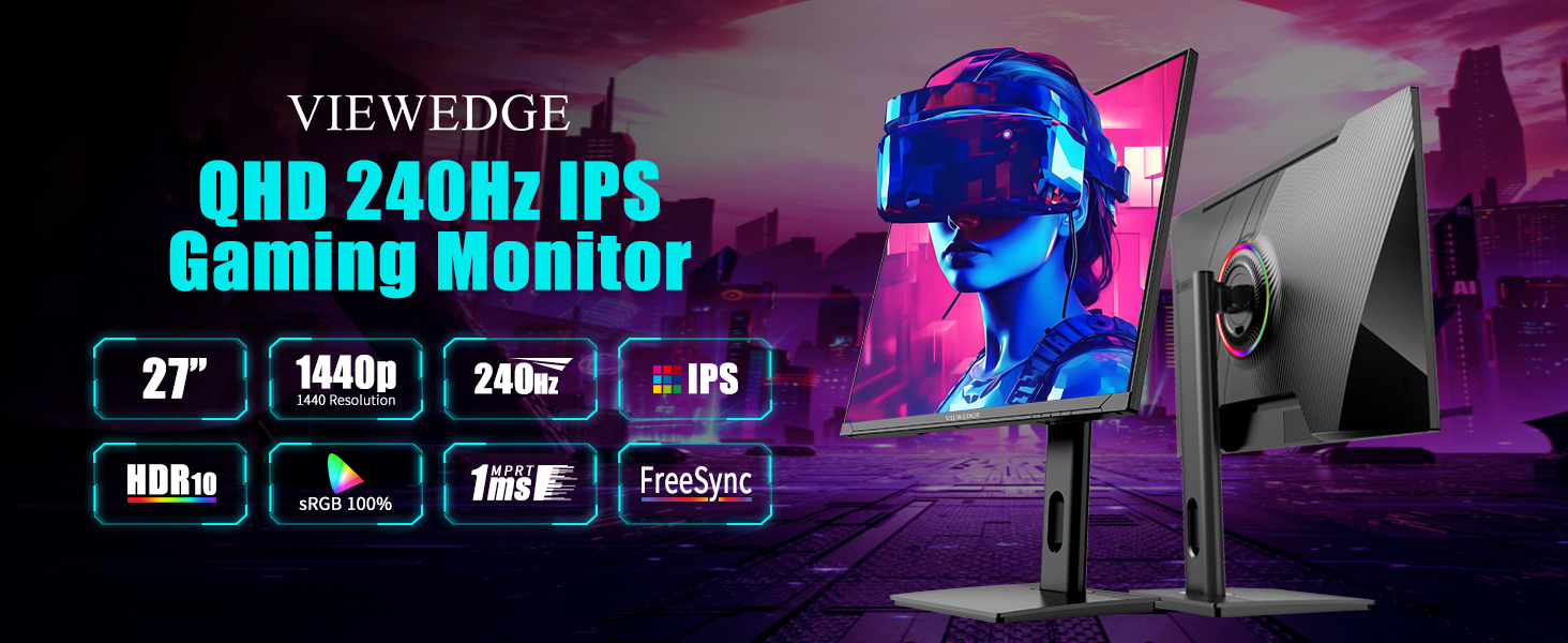 QHD 240hz 27" gaming monitor