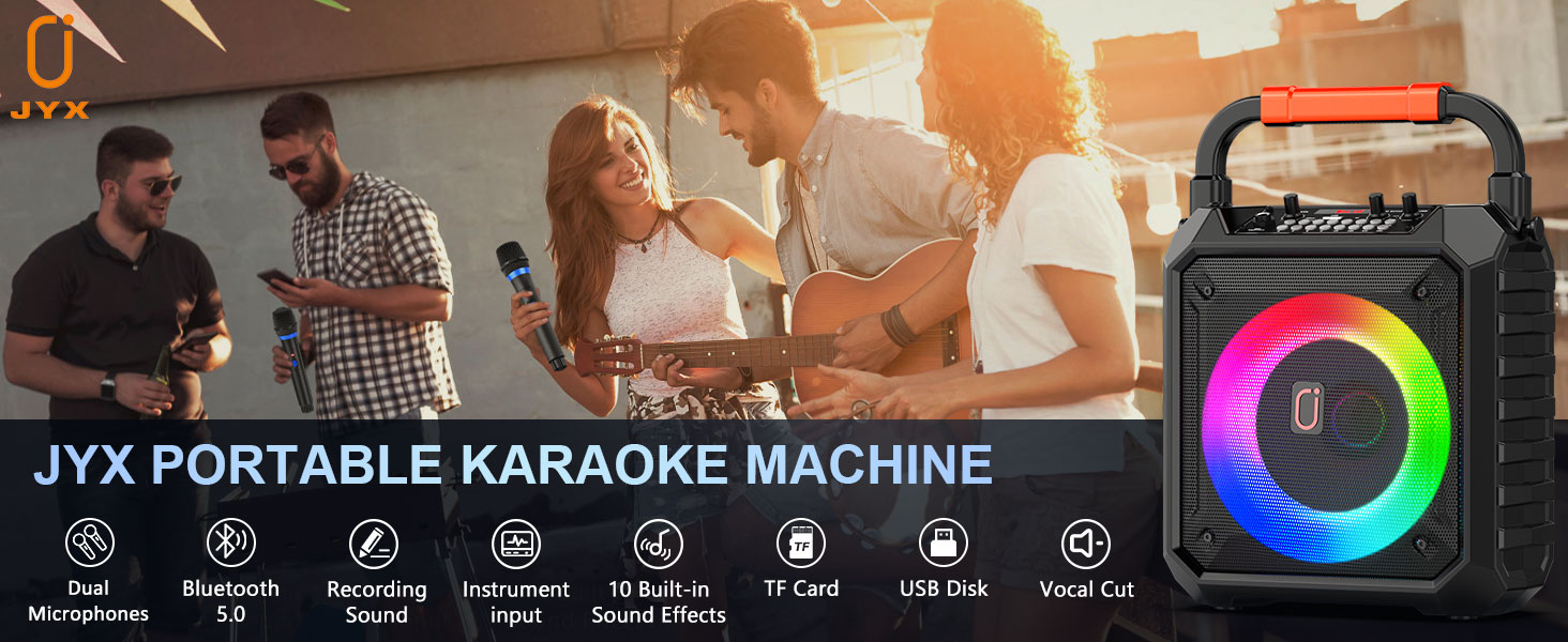 JYX PORTABLE KARAOKE MACHINE