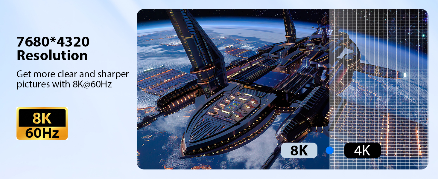 HDMI+DisplayPort Dual Monitor KVM Switch for 2 Computers 2 Monitors, Aluminum 8K@60Hz KVM Switch