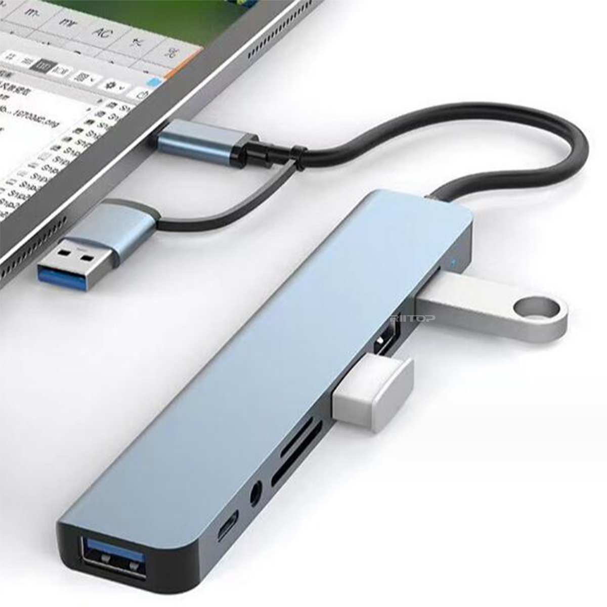 RIITOP USB C Hub Adapter