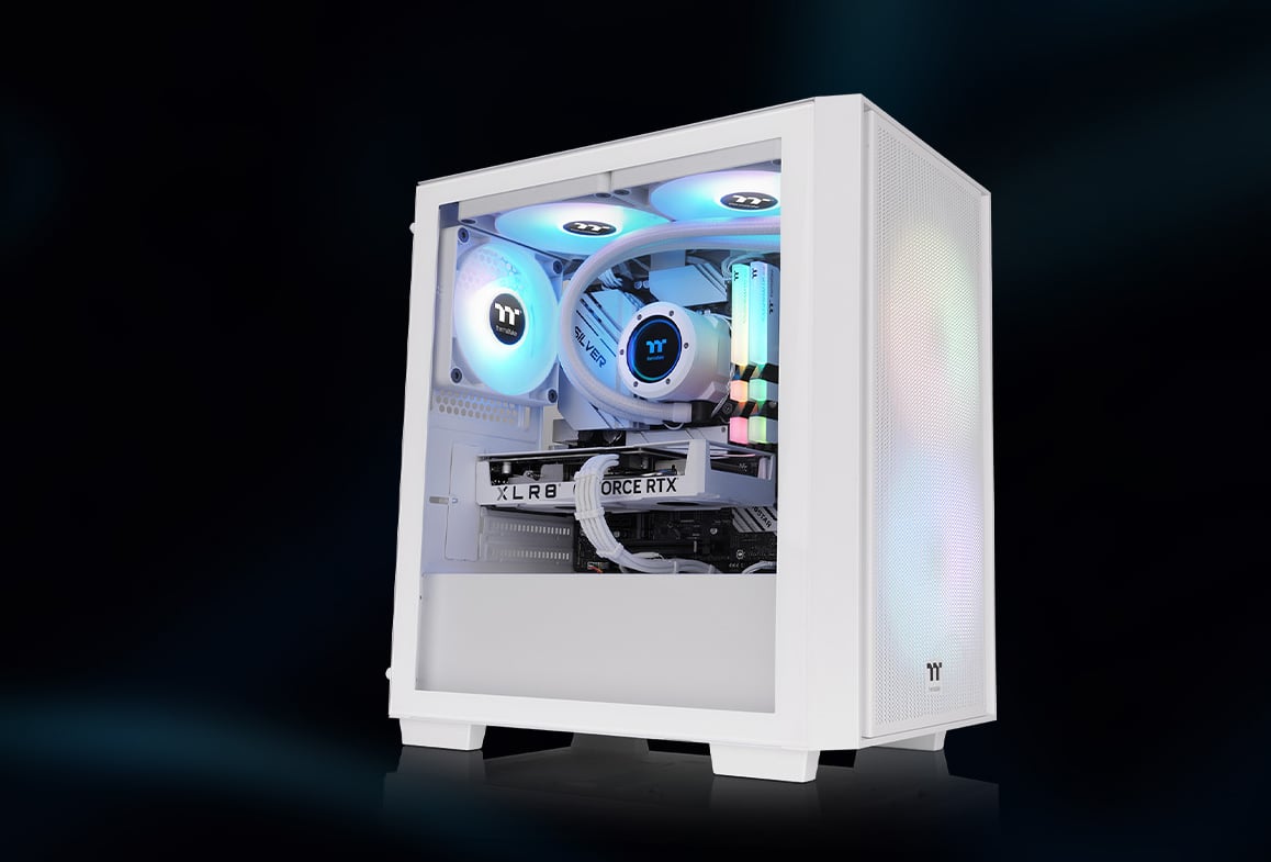 Thermaltake Versa H16 TG ARGB Snow Micro Tower Chassis