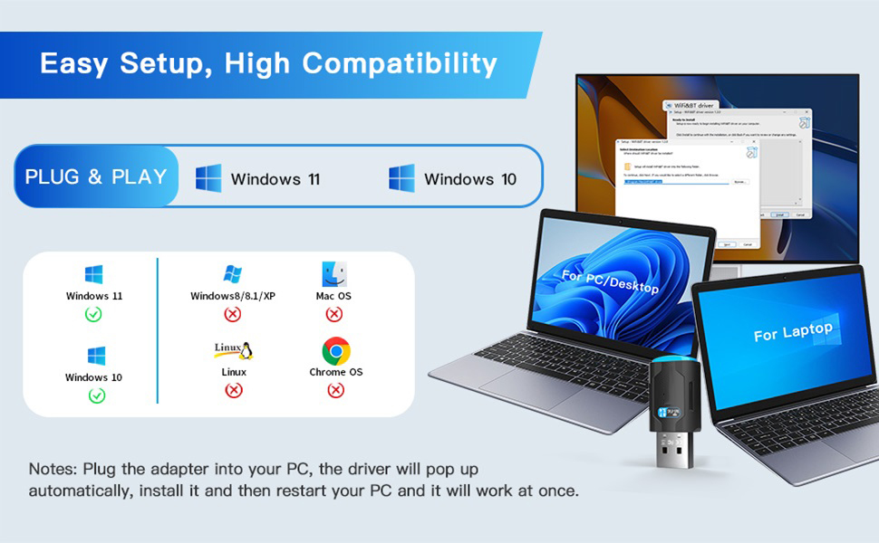 1.AX902B is equipped with the latest Bluetooth 5.4, offering enhanced security, reliability, and bac