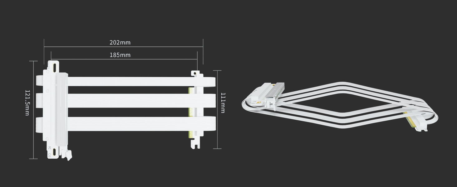 Dual Reverse PCIE 5.0 Riser
