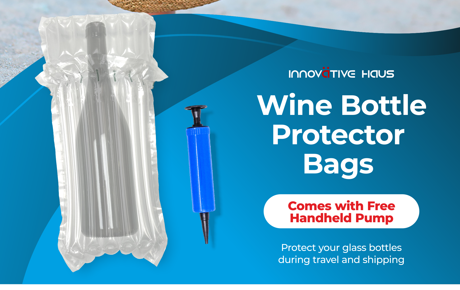 wine bottle projectors&nbsp;shipping packaging air pillows dunnage void fill air bags