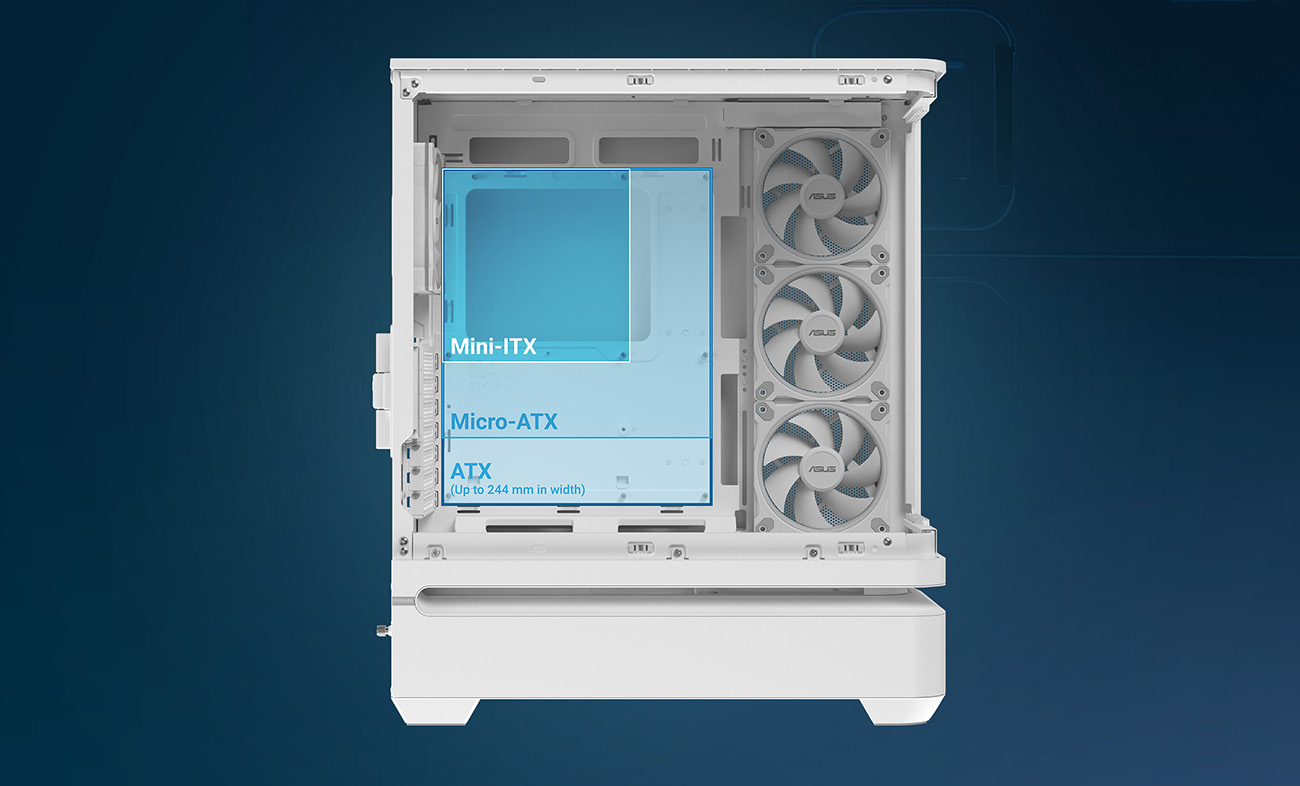  ASUS Prime AP304 White ARGB ATX PC Gaming Case