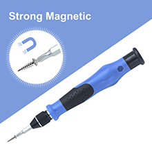 The magnetism of the handle head can hold the bit