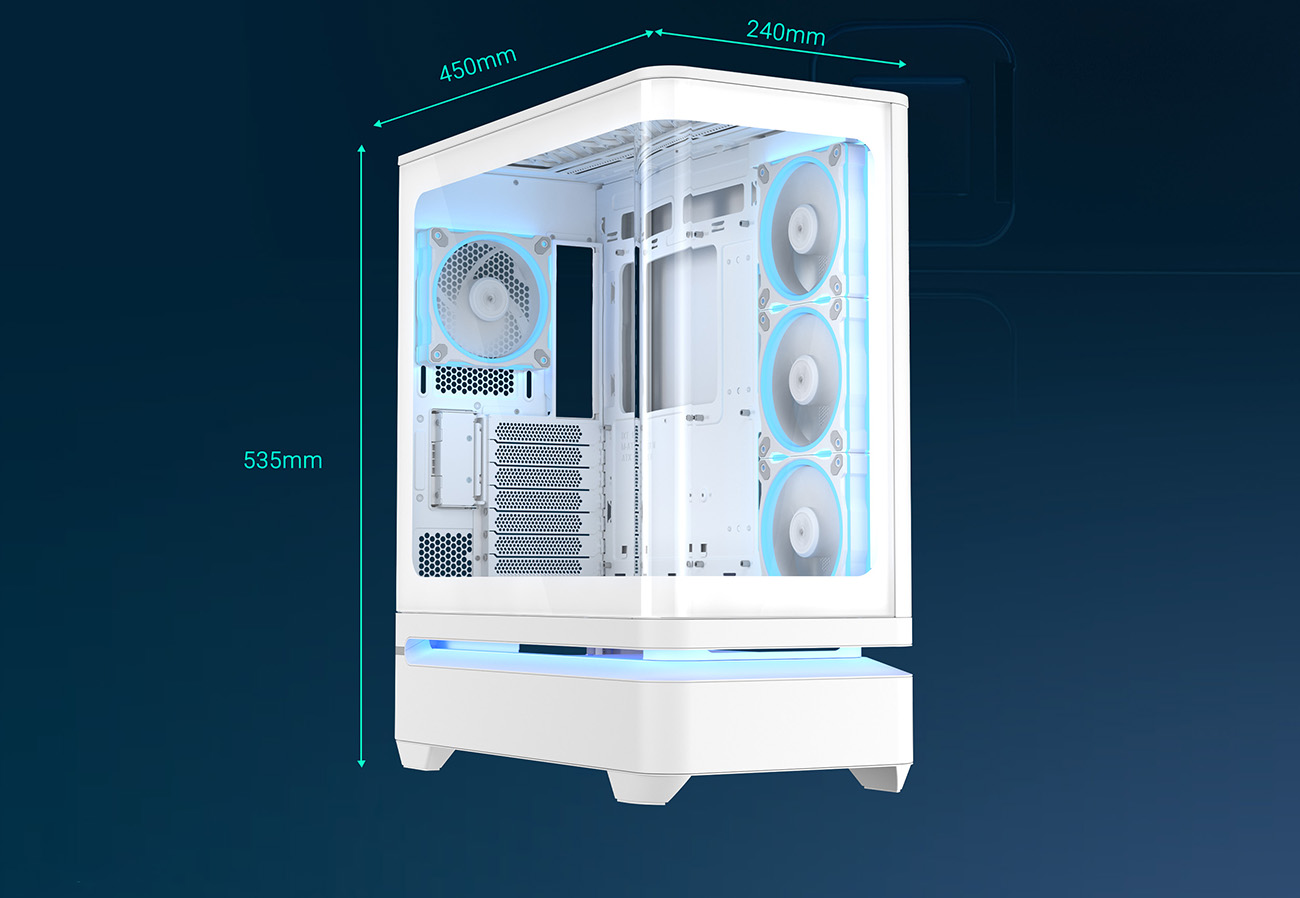  ASUS Prime AP304 White ARGB ATX PC Gaming Case