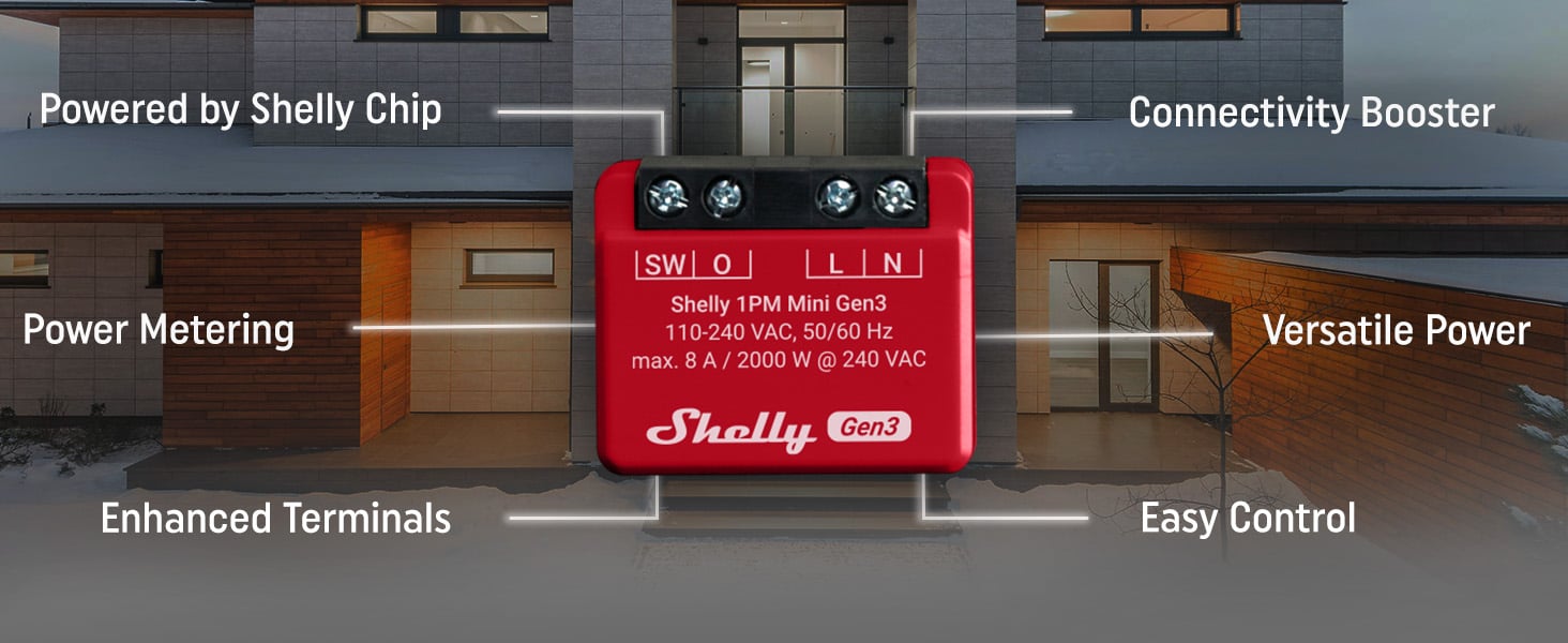 Shelly 1pm mini Gen3 - Spider View