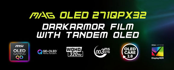 MSI MAG OLED 271QP X32 Gaming Monitor