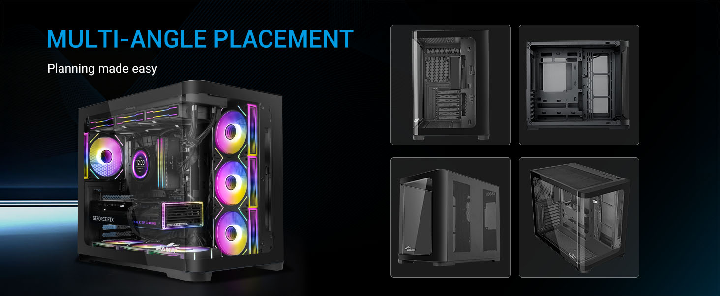 SAMA V60E Mid-Tower  Black Computer Case