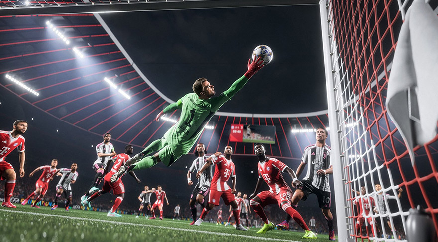 EA SPORTS FC 26 Football Ultimate Team gameplay screenshot showing squad building and competitive match action