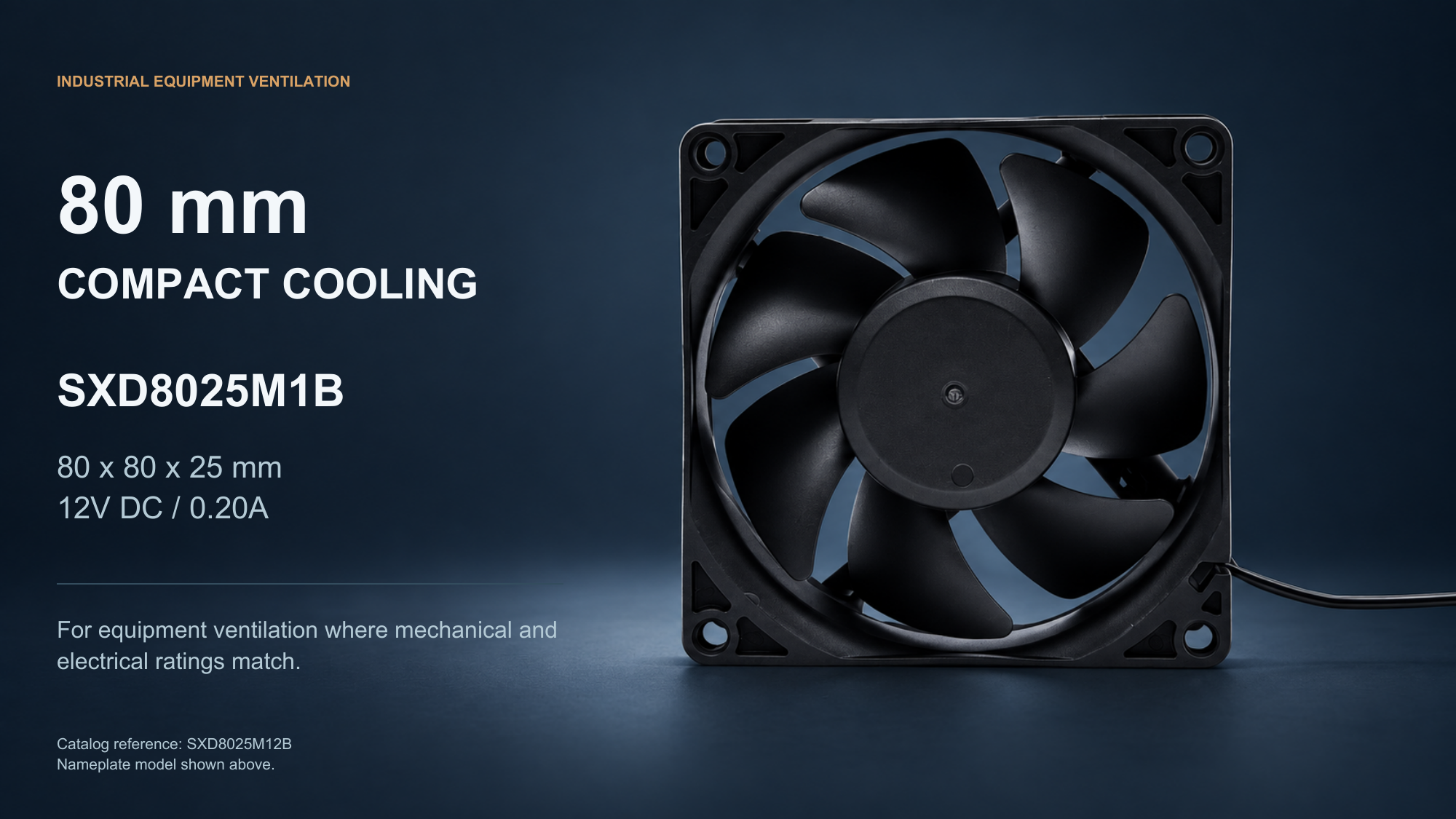 SXD8025M1B industrial axial cooling fan