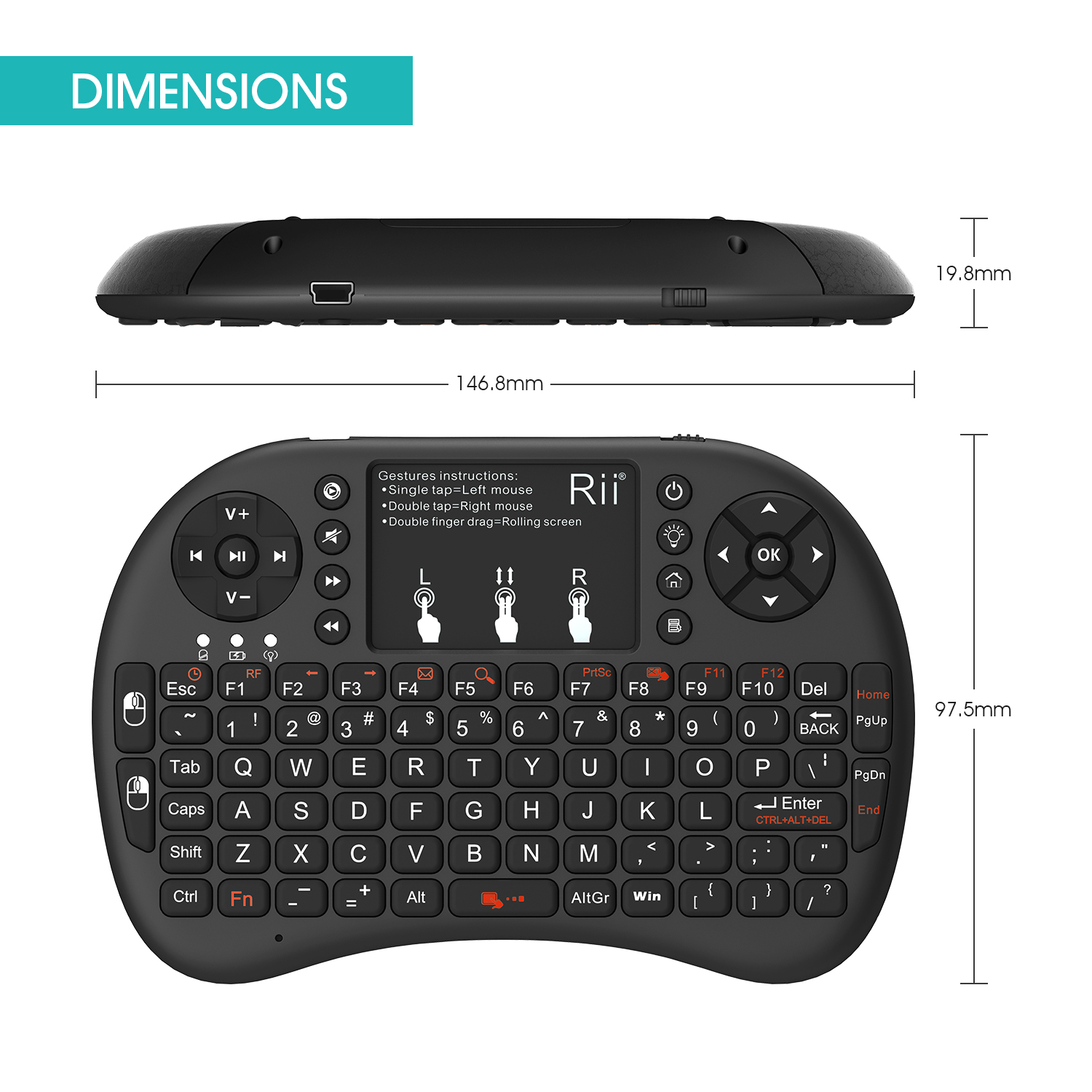 Mini Wireless Keyboard