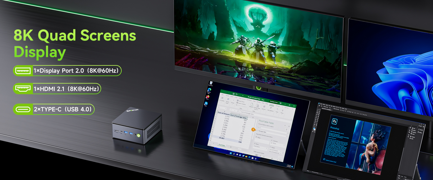QUAD SCREEN DISPLAY