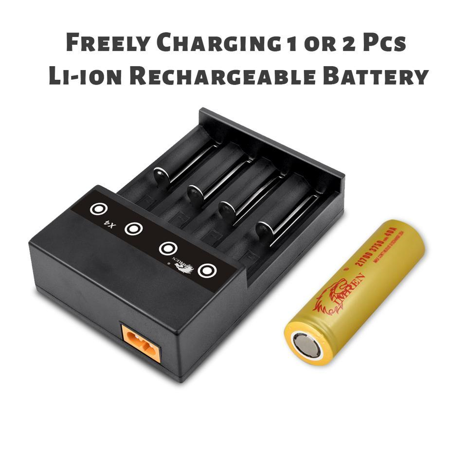 IMREN X4 18650 Battery Charger Rechargeable Batteries Li-ion Batteries ...