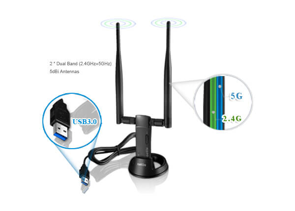 Netis kit pont wifi distance inférieure à 500m 5ghz réf.350305