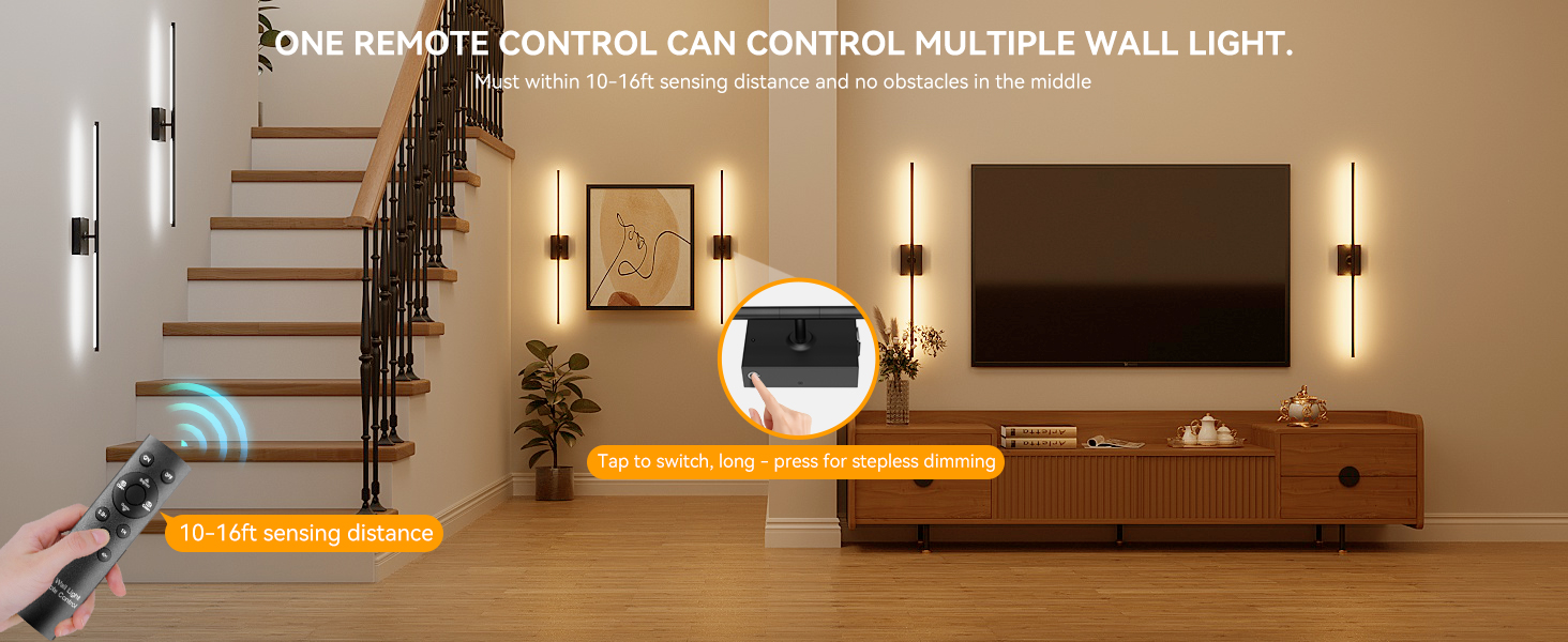 Dimmable 350° Rotate Wall Light