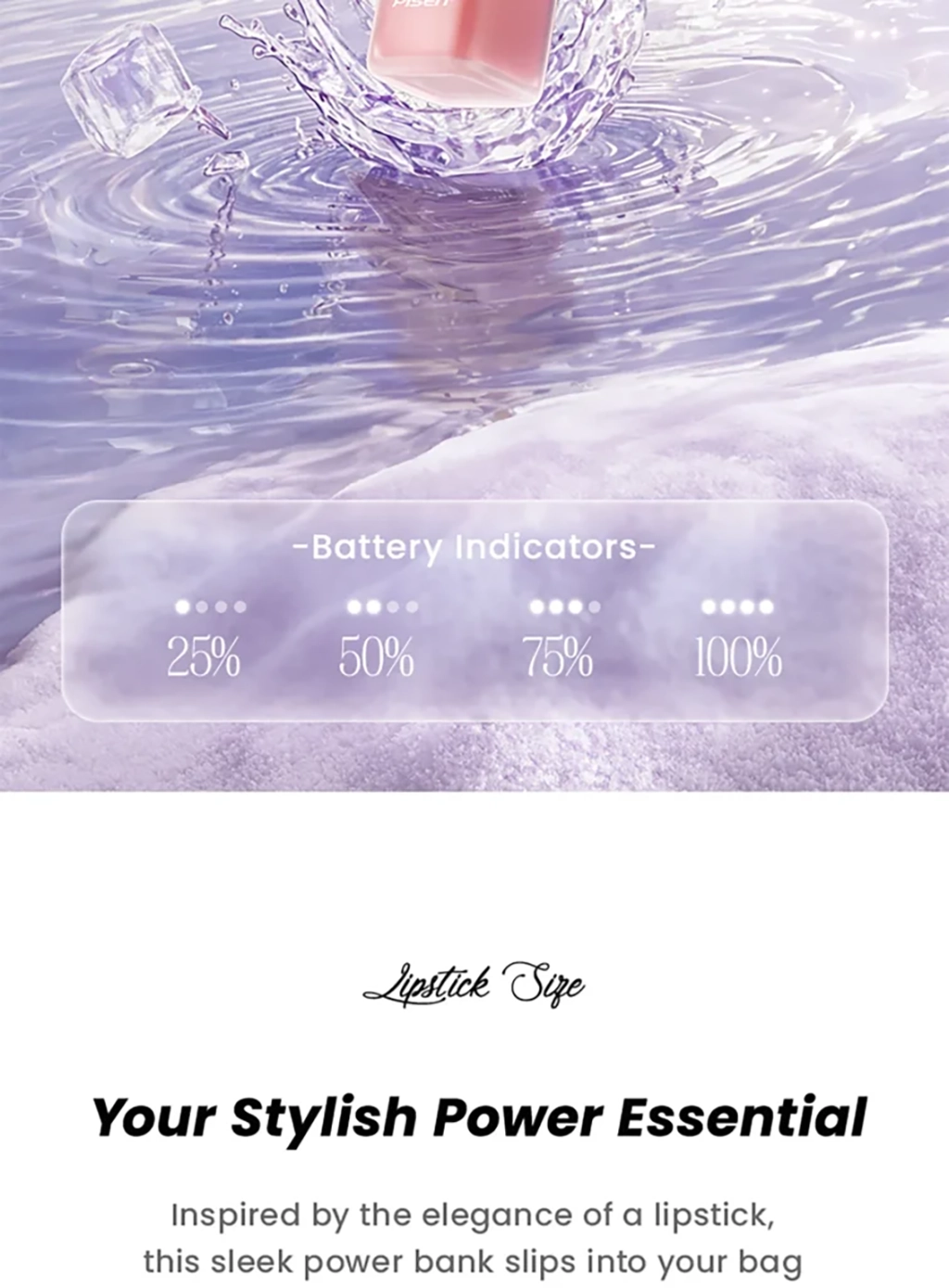 PISEN Power GlamVolt 5000mAh 30W Fast Charging Power Bank